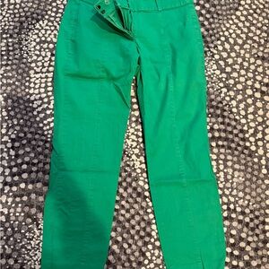 Ann Taylor “Carnegie Crop” Vibrant Green Pants